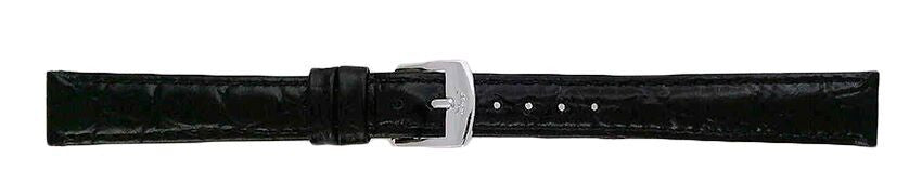 Black Crocodile Leather Watch Band 14mm 106521