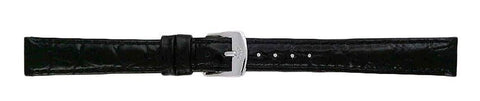 Black Crocodile Leather Watch Band 14mm 106521