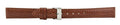 Light Brown Padded Stitch Leather Watch Band 14mm 110883