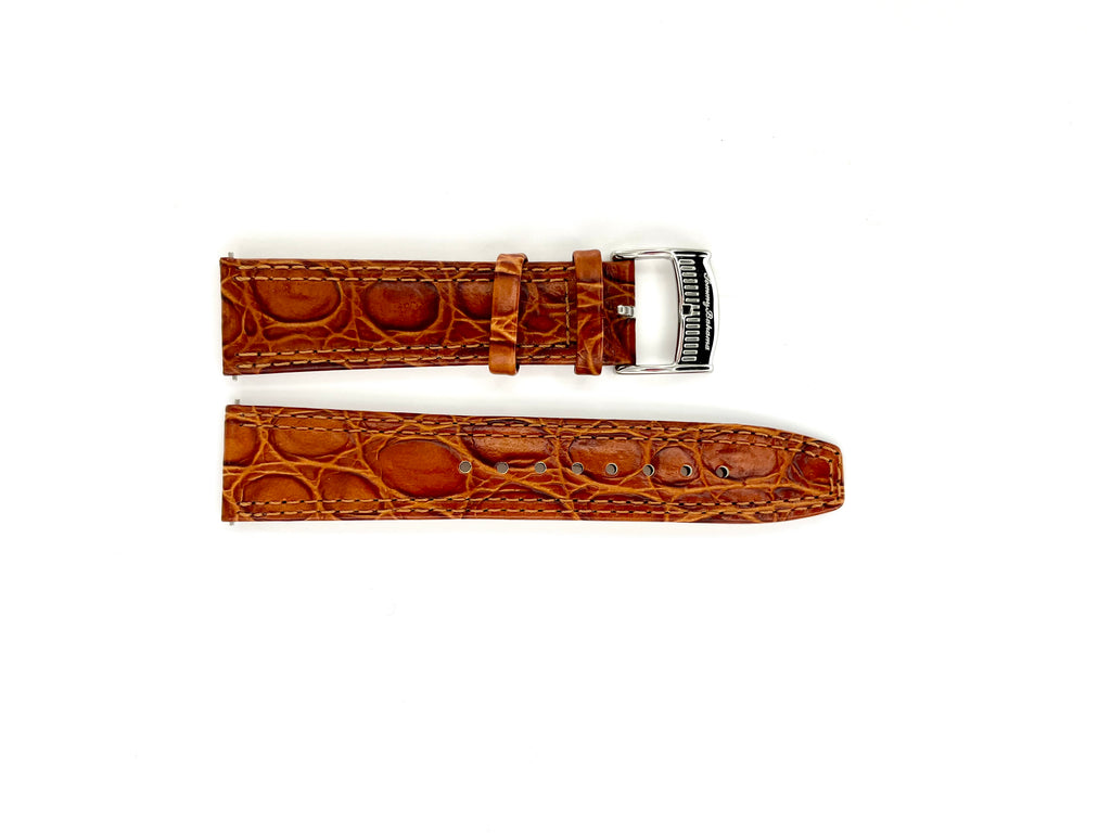 Men's Tommy Bahama 22MM Brown Alligator Watch Band