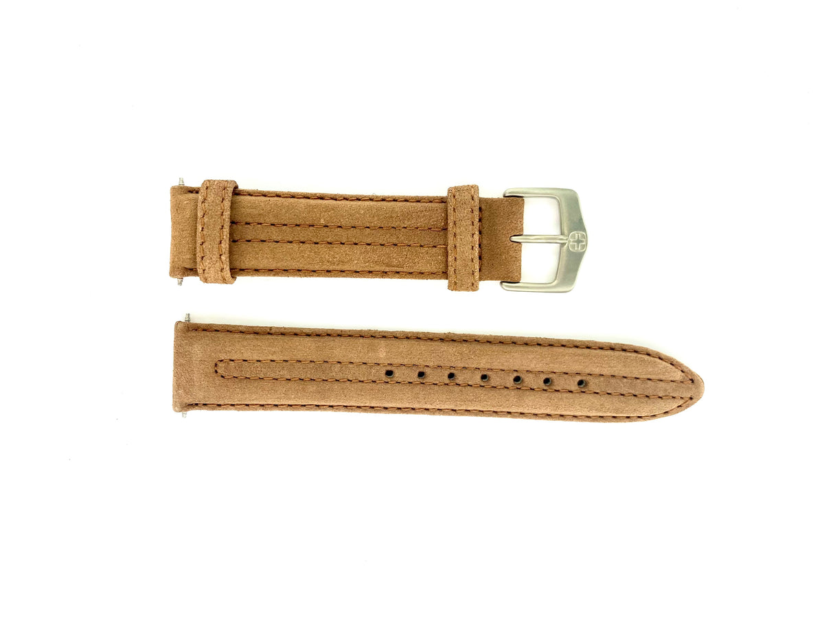 Wenger 19mm Light brown Leather Watch Band