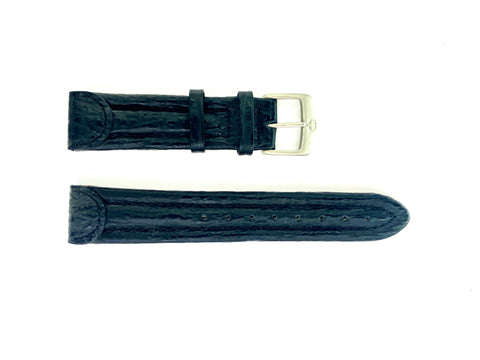 Wenger 20mm Black Leather Watch Band