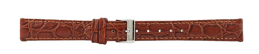 Light Brown Crocodile Leather Watch Band 16mm 110916
