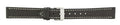 Black Contrast Stitch Heavy Grain Leather Watch Band 18mm 113142
