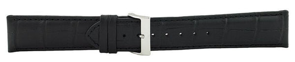 Black Matte Alligator Leather Watch Band 22mm 175924