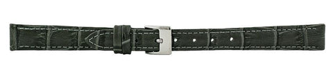 Gray Alligator Leather Watch Band 12mm 175869