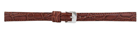 Light Brown Crocodile Leather Watch Band 12mm 110910