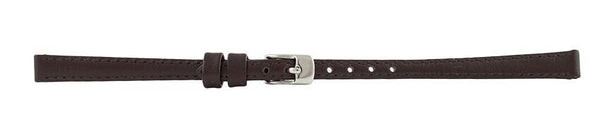 Dark Brown Padded Stitch Leather Watch Band 8mm 105735