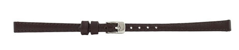 Dark Brown Padded Stitch Leather Watch Band 8mm 105735