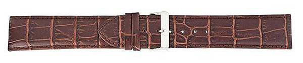 Dark Brown Alligator Leather Watch Band 24mm 173701