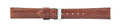 Light Brown Padded Stitch Leather Watch Band 18mm 110895