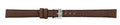 Dark Brown Padded Stitch Leather Watch Band 12mm 106197