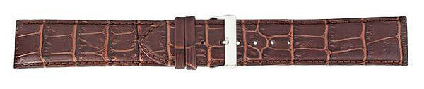 Dark Brown Alligator Leather Watch Band 24mm (Long XXL) 114102