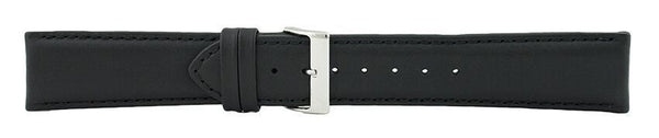 Black Matte Padded Stitch Watch Band 22mm 105734