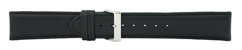 Black Matte Padded Stitch Watch Band 22mm 105734