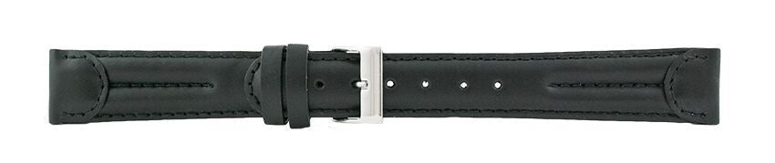 Black Swiss Army Leather Leather Watch Band 18mm 105883