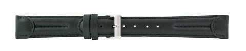 Black Swiss Army Leather Leather Watch Band 18mm 105883