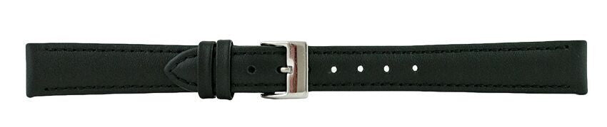 Black Matte Padded Stitch Watch Band 14mm 105893