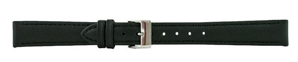 Black Matte Padded Stitch Watch Band 14mm 105893