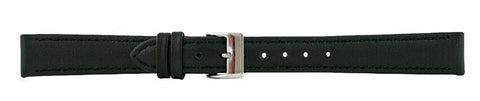 Black Matte Padded Stitch Watch Band 14mm 105893