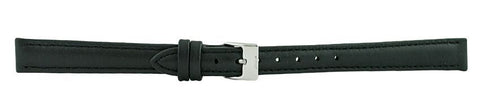 Black Padded Stitch Watch Band 12mm (Long) 110899