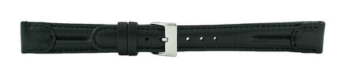 Black Swiss Army Leather Leather Watch Band 14mm 105944
