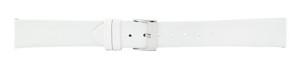 White Smooth Leather Watch Band 18mm 105726