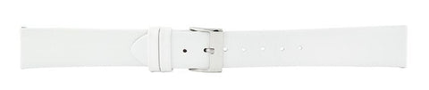 White Smooth Leather Watch Band 18mm 105726