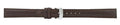 Dark Brown Padded Stitch Leather Watch Band 14mm (Long) 110902